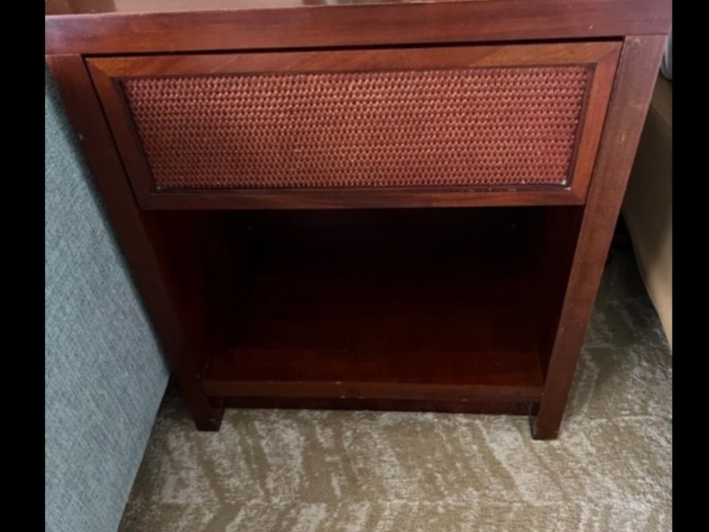 Single Drawer wooden nightstand x 2