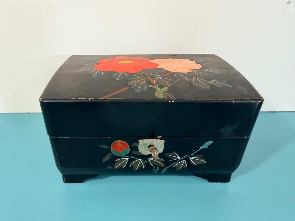 Vintage Japanese Musical Jewelry Box with Ballerina