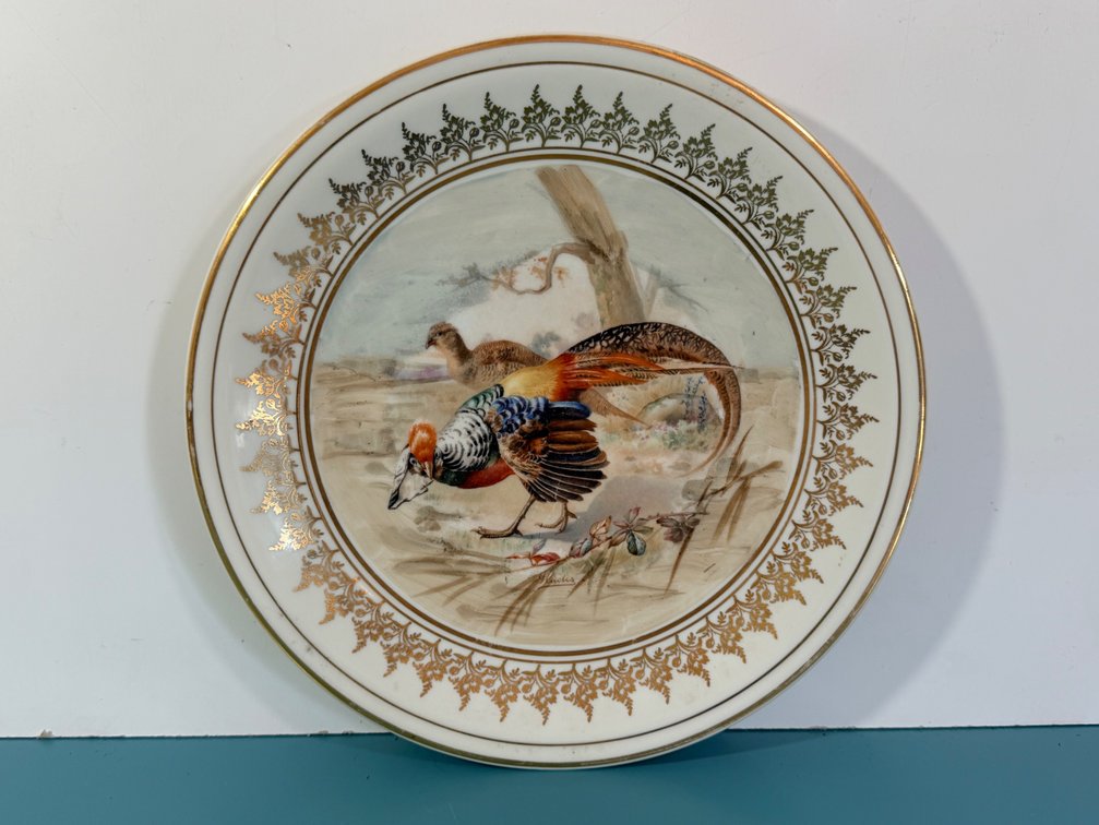 Limoges France Hand Decorated Porcelain Cabinet Plate