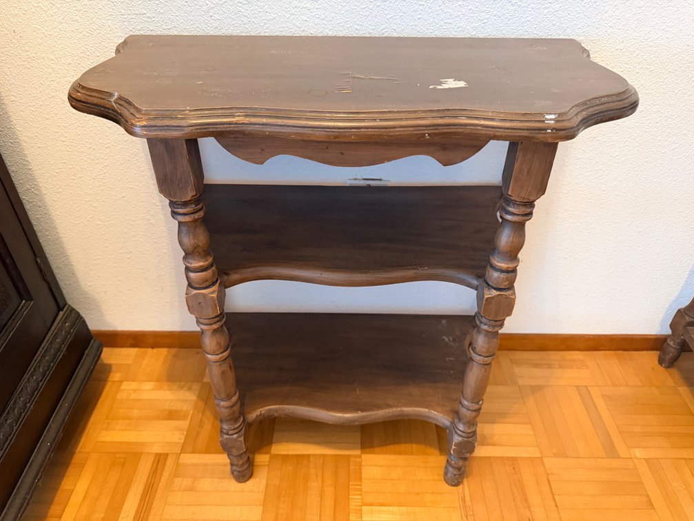 Wood Two-Tier Side Table / Hall Table