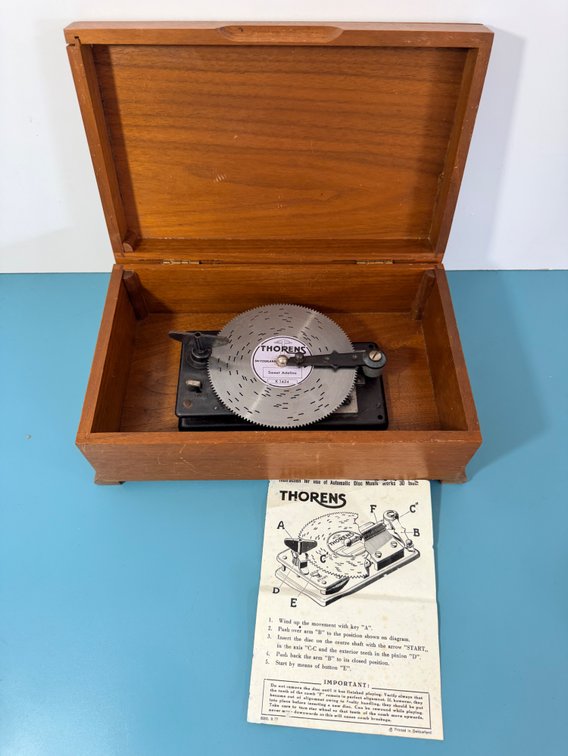 Thorens Swiss Disc Music Box with “Sweet Adeline” Disc