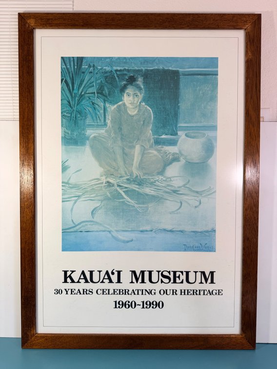 Kaua‘i Museum “30 Years Celebrating Our Heritage” Framed Poster (1960–1990)