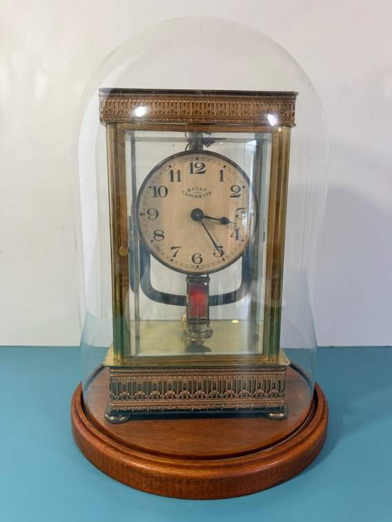 Bulle Clockette Electric Mantel Clock with Glass Dome