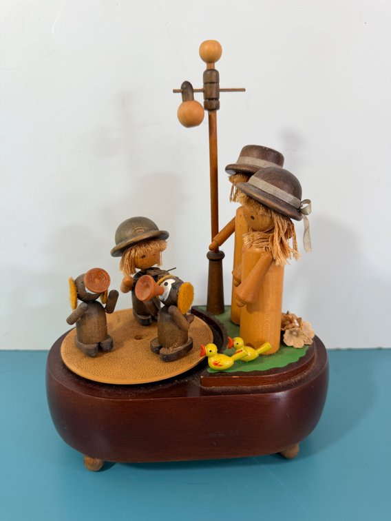 Schmid Hand-Painted Musical Figurine Scene – “People Will Say We’re in Love”