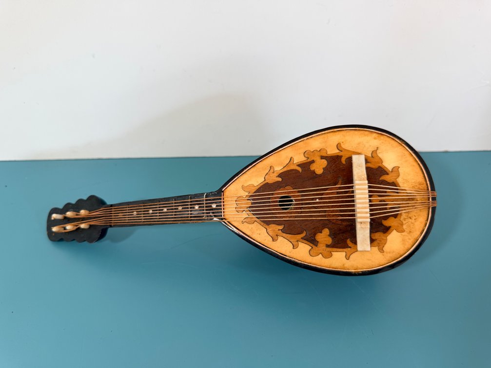 Mandolin-Style Musical Instrument Music Box