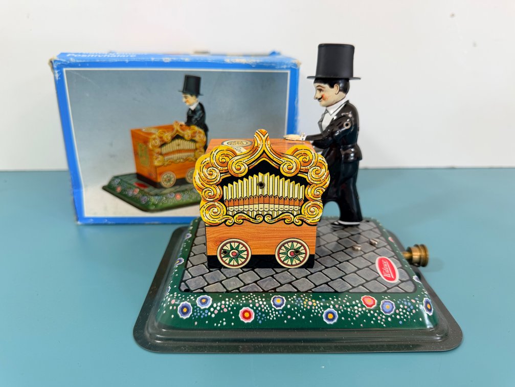 Wilesco M85 Barrel Organ Grinder Tin Toy with Box (Non-Working)