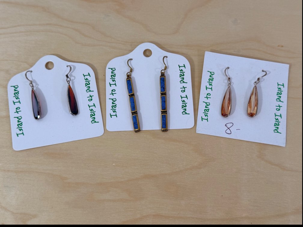 (X's 3) Pairs “Island to Island” Dangle Earrings