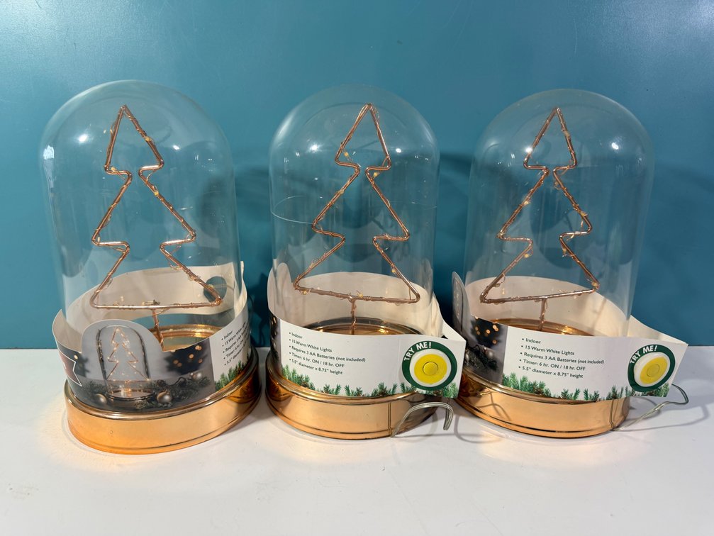 (X's 3) Decorative LED Christmas Tree Dome Lights