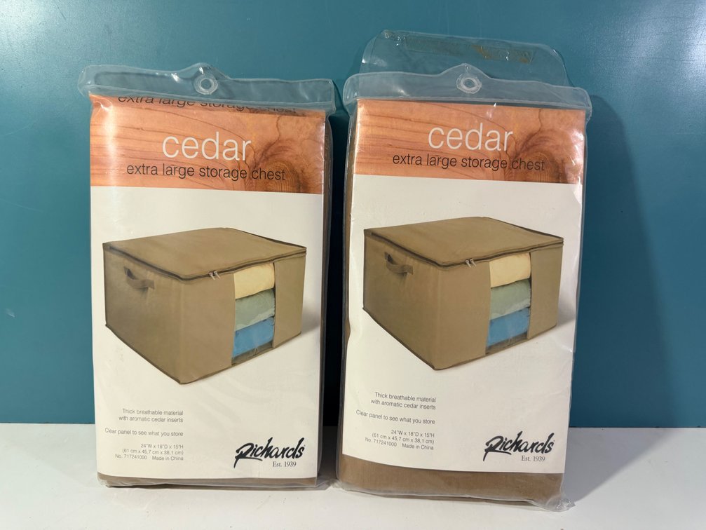 (X's 2) Richards Cedar Extra Large Storage Chests - New