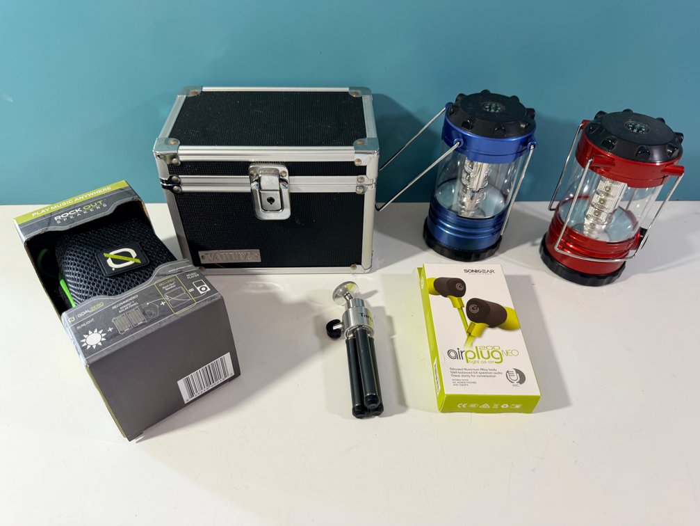 Assorted Electronics & Camping Accessories Lot