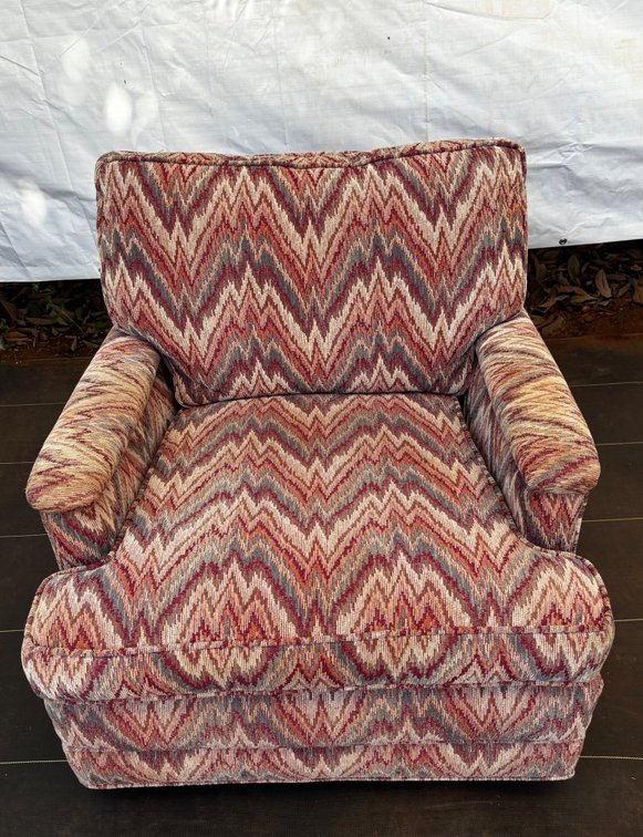 Colorful Flame Stitch Arm Chair 