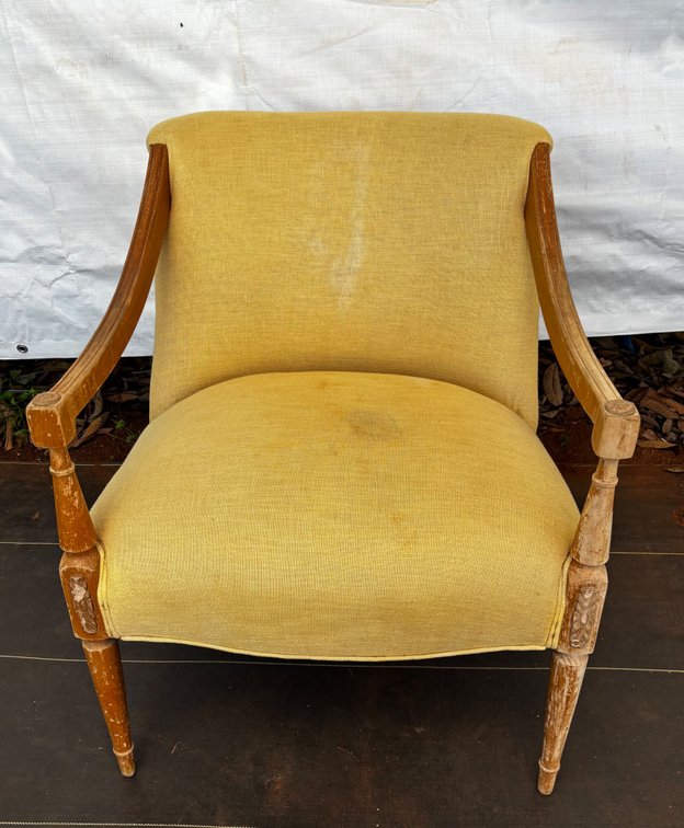 Vintage Yellow Accent Chair