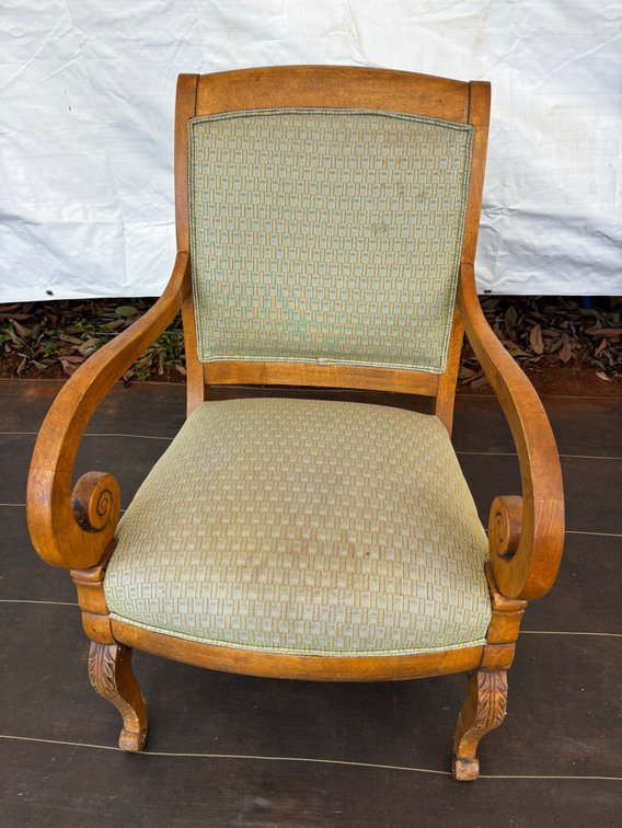 Vintage Scroll Form Armchair 