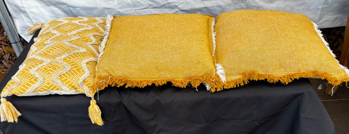 Coordinating Yellow Throw Pillow Set