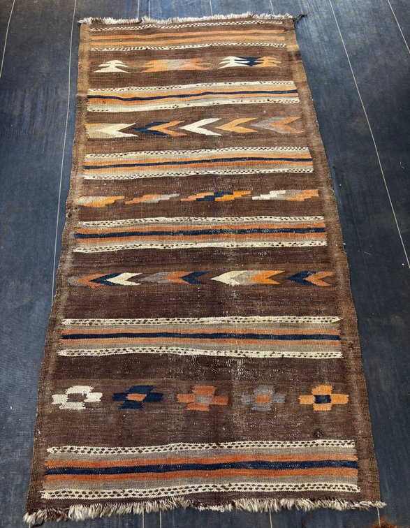 Striped Wool Area Rug