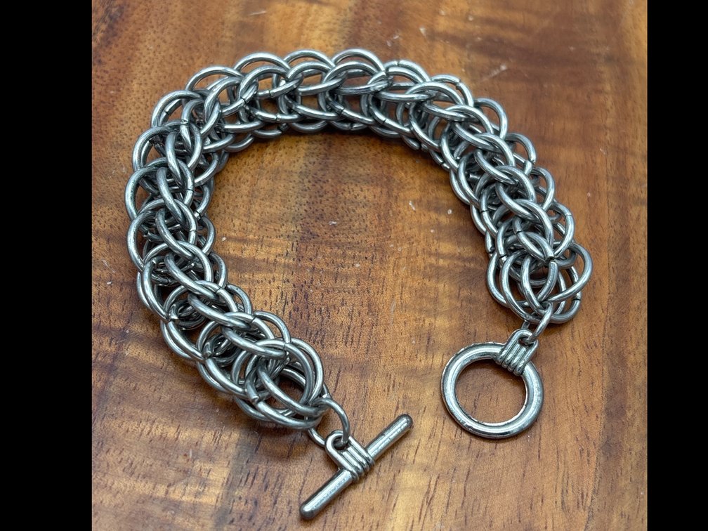 Silver Colored Multi Link Chainmail Bracelet