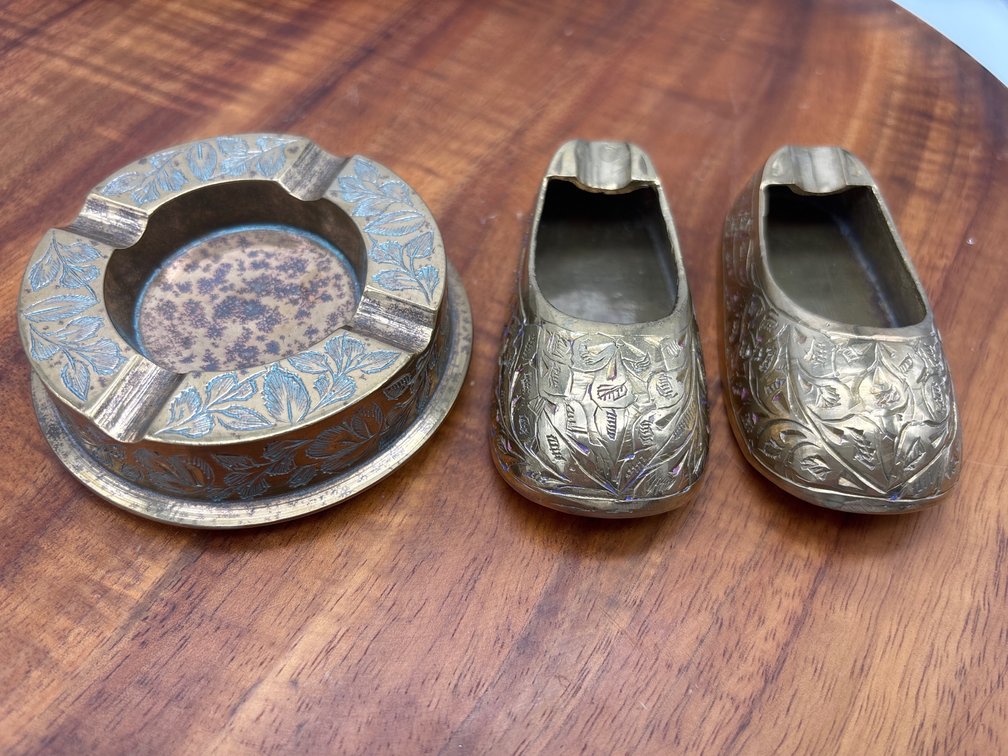 Vintage Brass Ashtrays