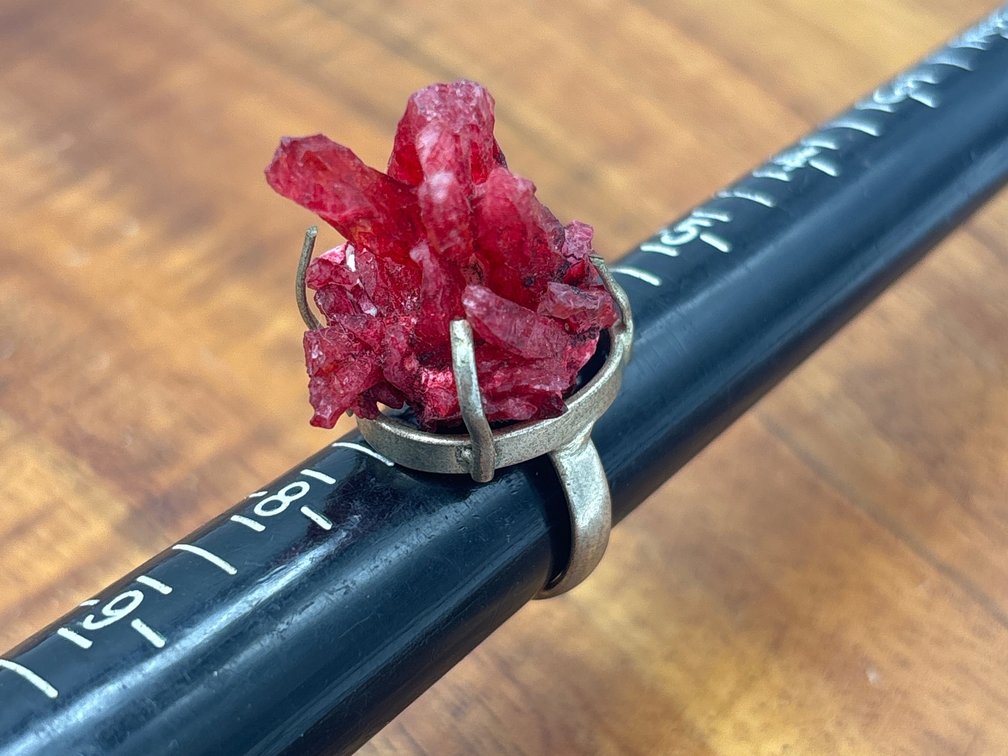 Unique Silver & Crystal Ring