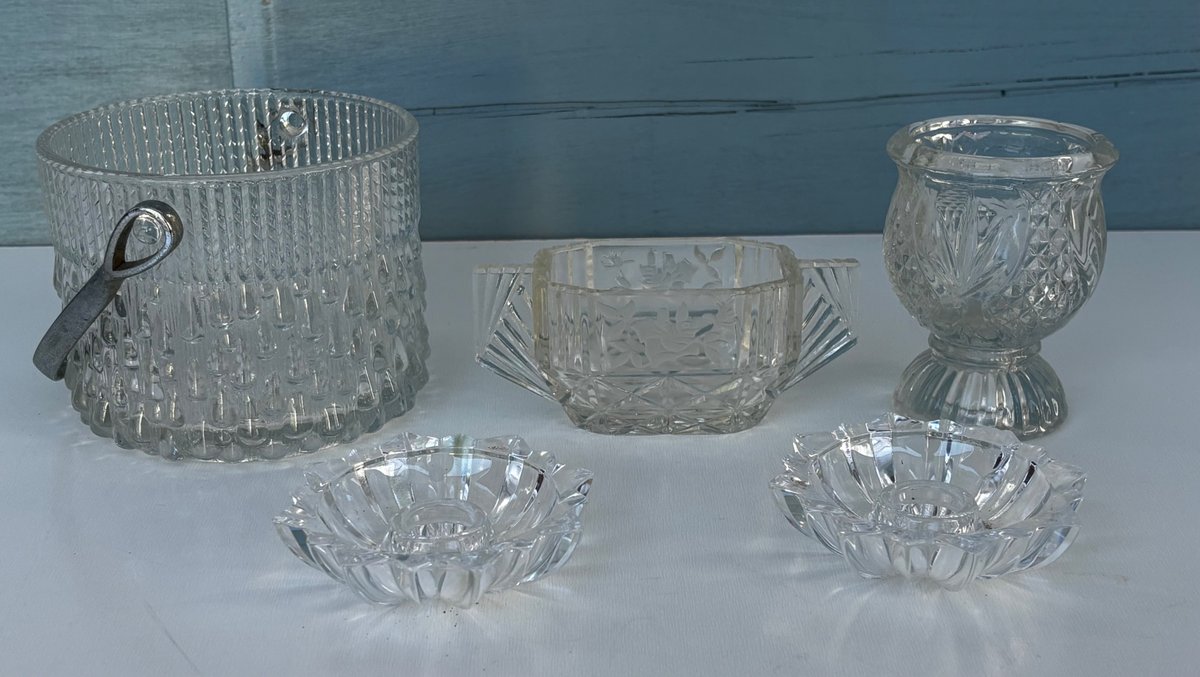 Vintage Clear Decorative Glassware