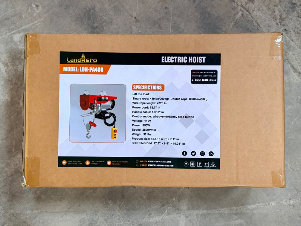 LandHero LDH-PA400 Electric Hoist