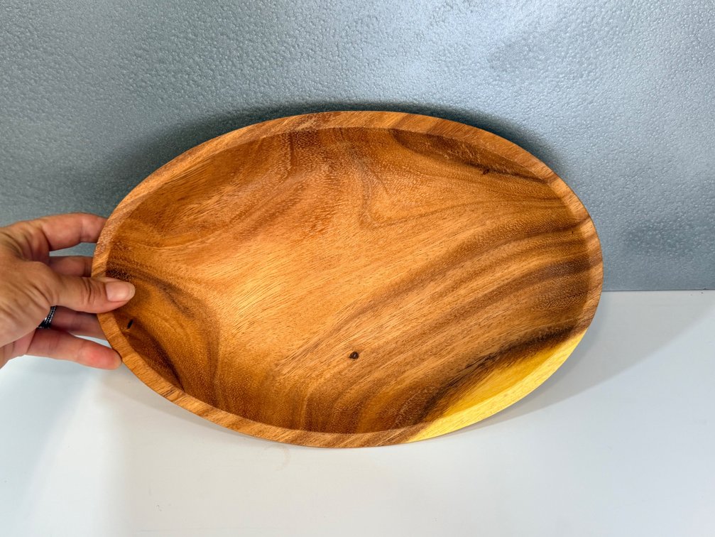 Medium Oval Monkeypod Wood Tray