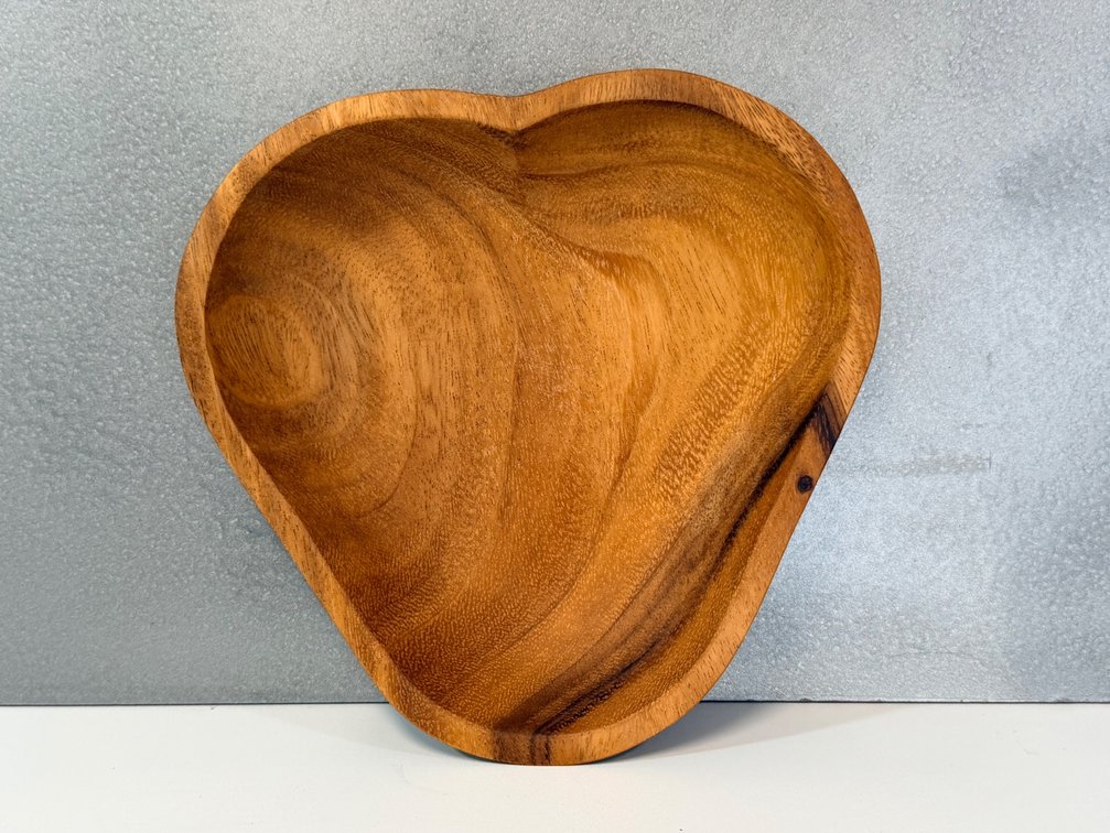 Monkeypod Wood Heart Tray