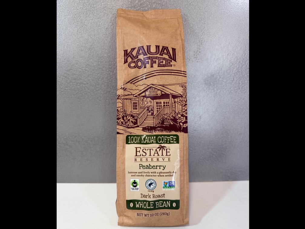 Kauai Coffee Peaberry Dark Roast Estate Reserve 10 oz