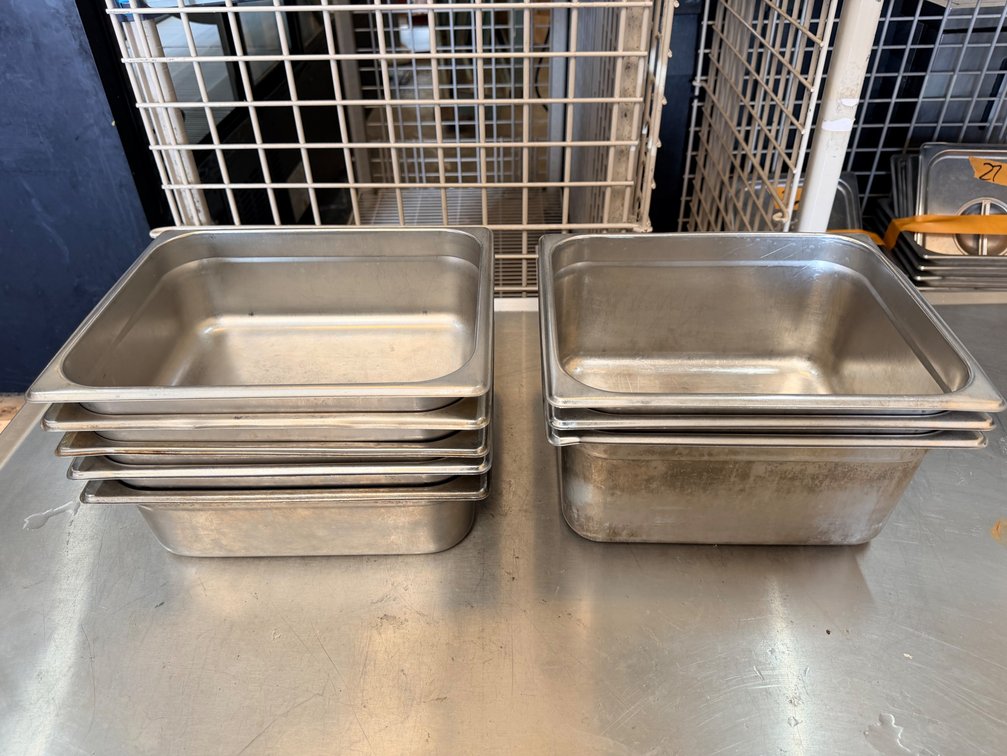 (X's 8) Stainless Steel Hotel Pans