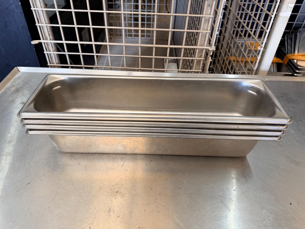 (X's 4) Stainless Steel Hotel Pans