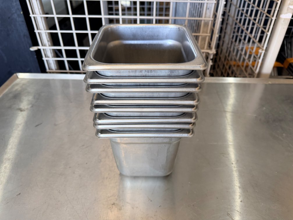 (8) Stainless Steel Hotel Pans