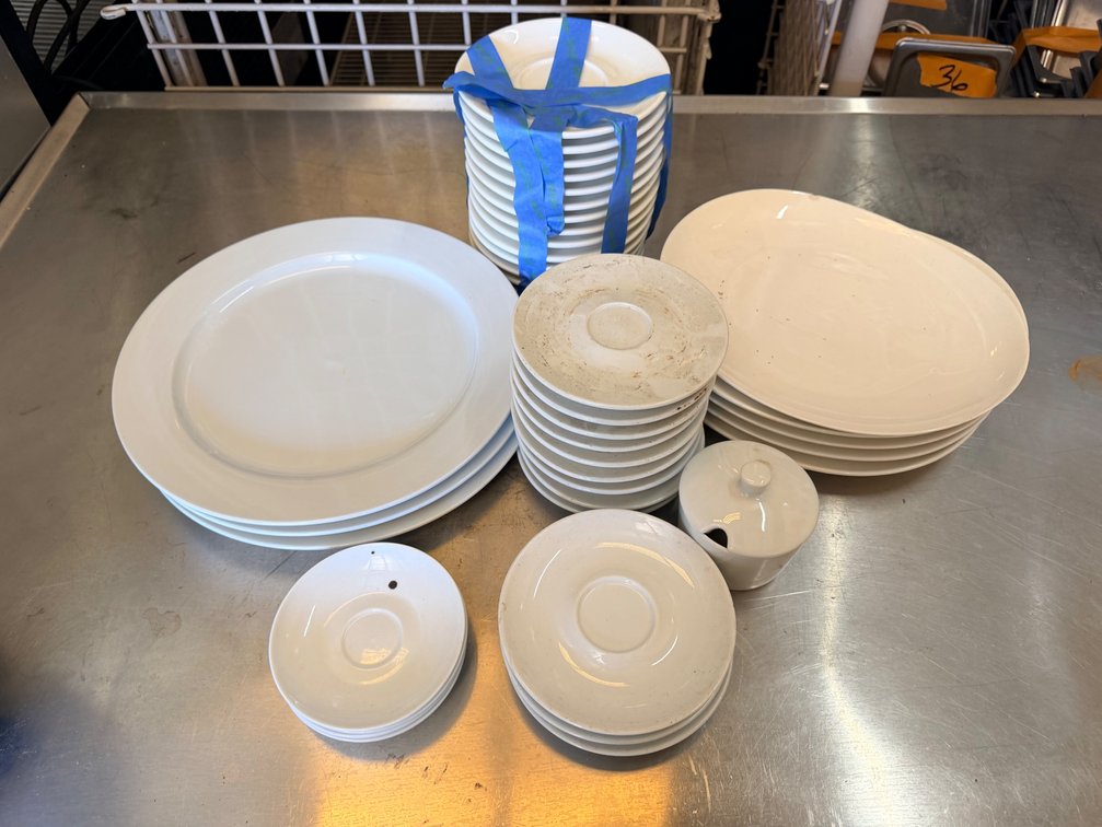Mixed Lot of White Restaurant China