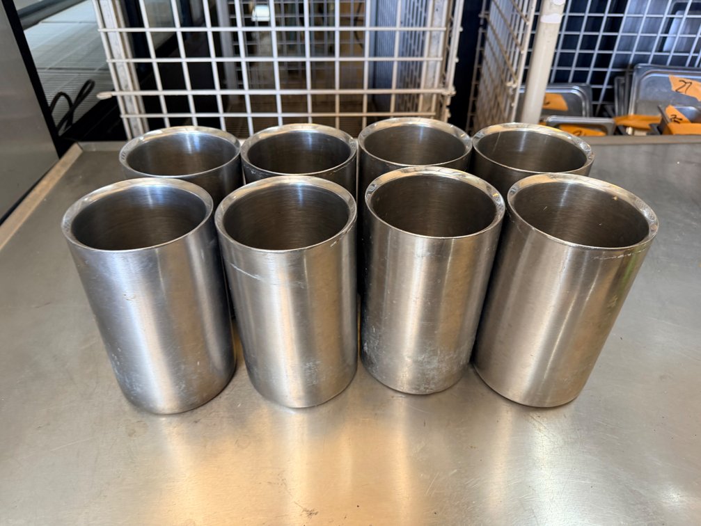 (X's 8) Vollrath 47605 A1 Double-Walled 18/10 Stainless Steel Wine Chillers
