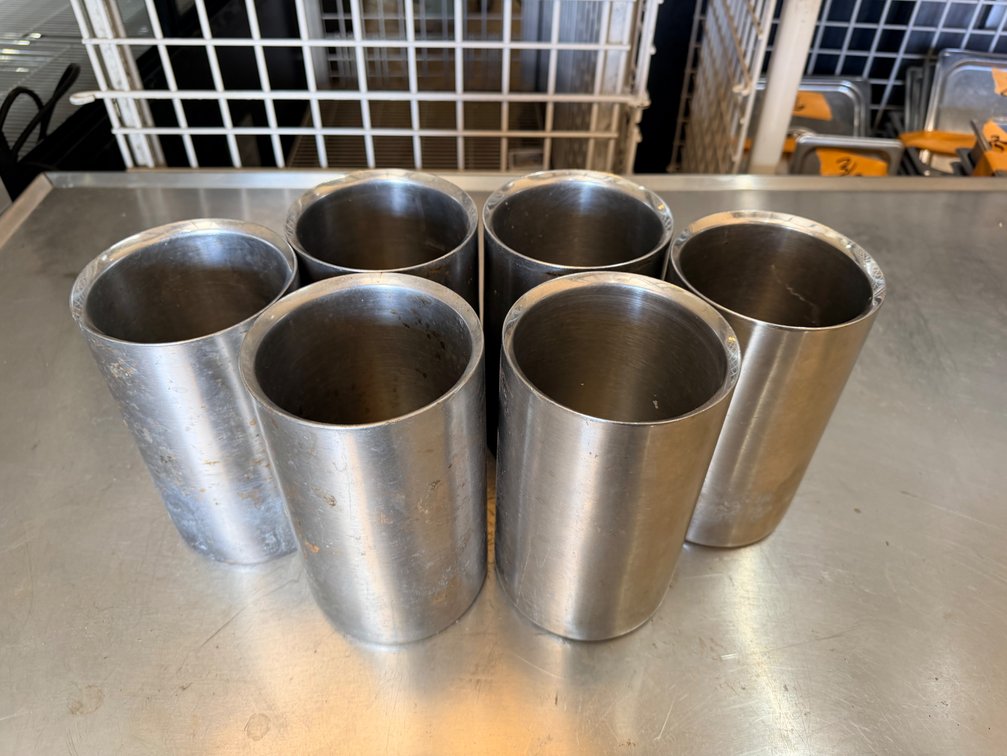 (X's 6) Vollrath 47605 A1 Double-Walled 18/10 Stainless Steel Wine Chillers