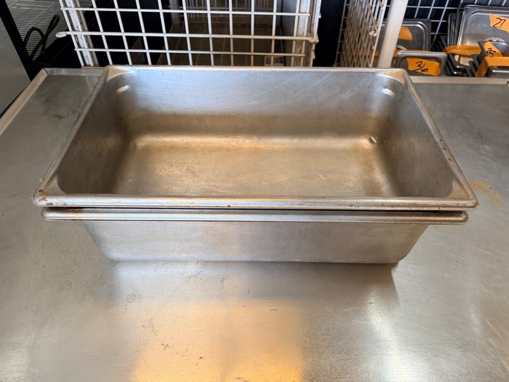 (X's 2) Stainless Steel Hotel Pans