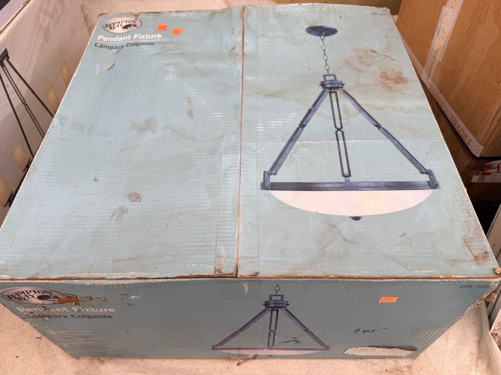 Hampton Bay Pendant Light Fixture with Bowl Shade