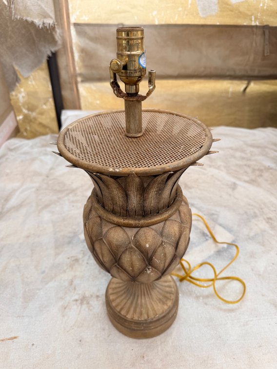 Decorative Pineapple Form Table Lamp Base