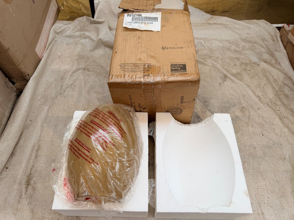 Amber Optic Glass Light Shade – LifeAglow (Model R2121GL)