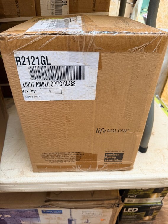 Amber Optic Glass Light Shade – LifeAglow (Model R2121GL)