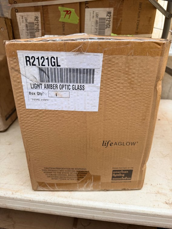 Amber Optic Glass Light Shade – LifeAglow (Model R2121GL)