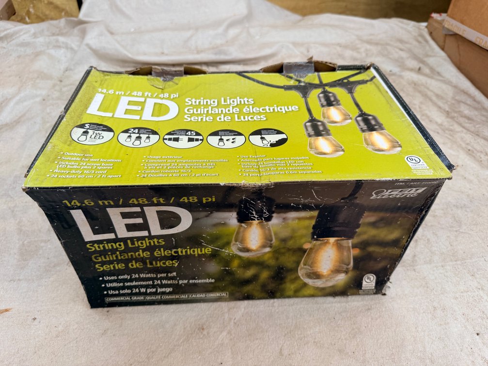 LED Outdoor String Lights – 48 ft