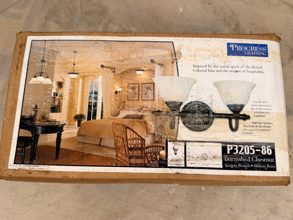 Progress Lighting Savannah Collection 2-Light Vanity Fixture