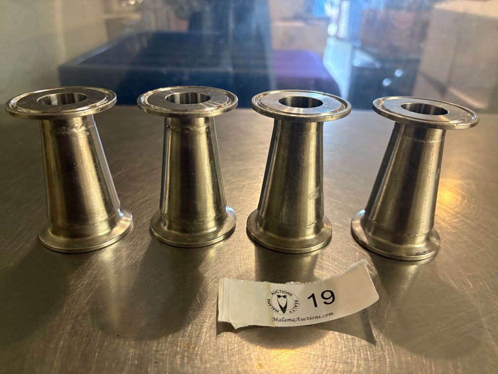 Lot of four Stainless Steel reducers