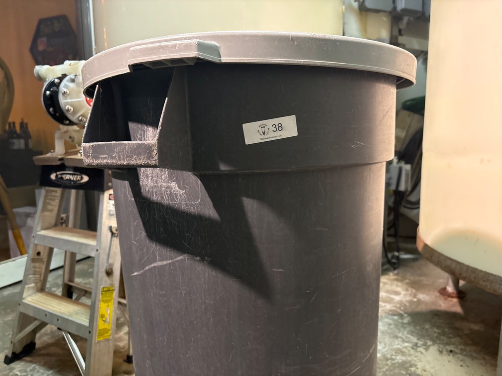 NSF 50 gallon Bin with lid and dolly