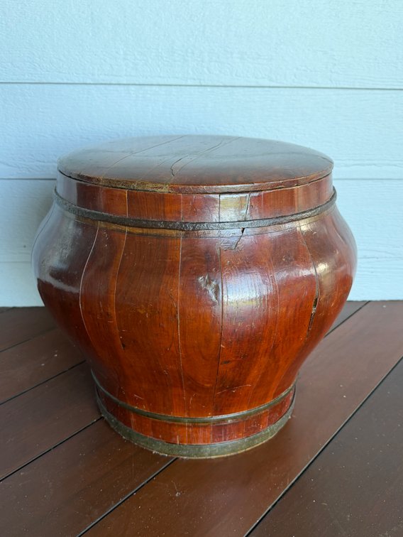 Catalpa Wood Storage Jar with Lid