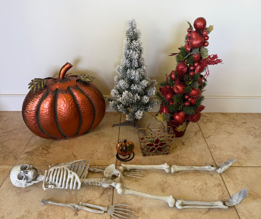 Group of Seasonal Decorative Items