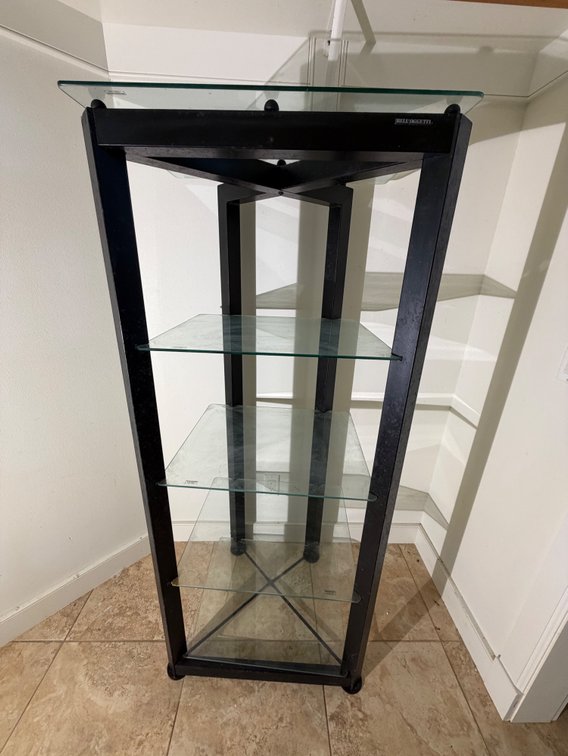 Bell'Oggetti Glass Media Stand Shelf