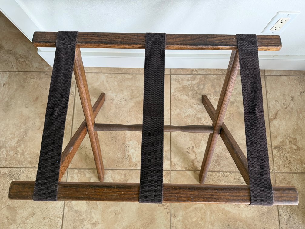 Wood Folding Luggage Rack