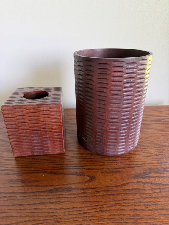 Woven Pattern Bathroom Accessory Set