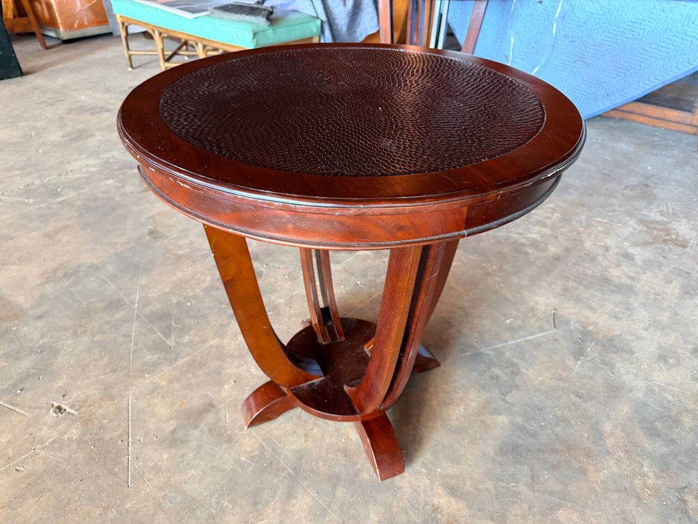 Round Wooden Accent Table