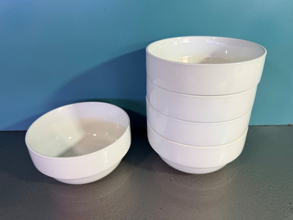 Stakk Brand White Ceramic Bowls